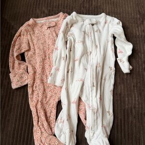 Carter's Pink and White Baby Onesies